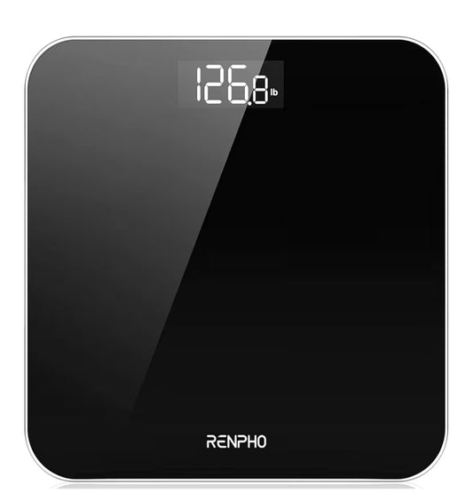 Scale for Body Weight, Mechanical Bathroom Weighing Scale - Batteries Included (Black)