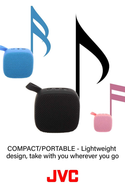 JVC Draagbare Draadlose Luidspreker met Omringklank, Bluetooth 5.0, 7-Uur Batterylewe - SPSA1BTB (Swart)