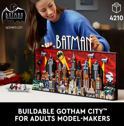 LEGO DC Batman: The Animated Series Gotham City Bou- en Vertoonstel vir Volwassenes met Minifigure, DC Versamelbare Geskenk vir Aanhangers van Superheld-Aksie en Avontuurflieks, 76271