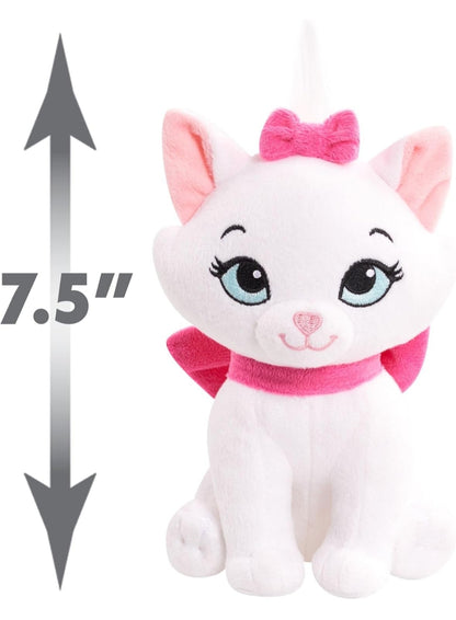 Disney Classics Bean 6.5-inch Small Plush Stuffed Animal, Marie, Cat, The Aristocats Plush - Kids Toys