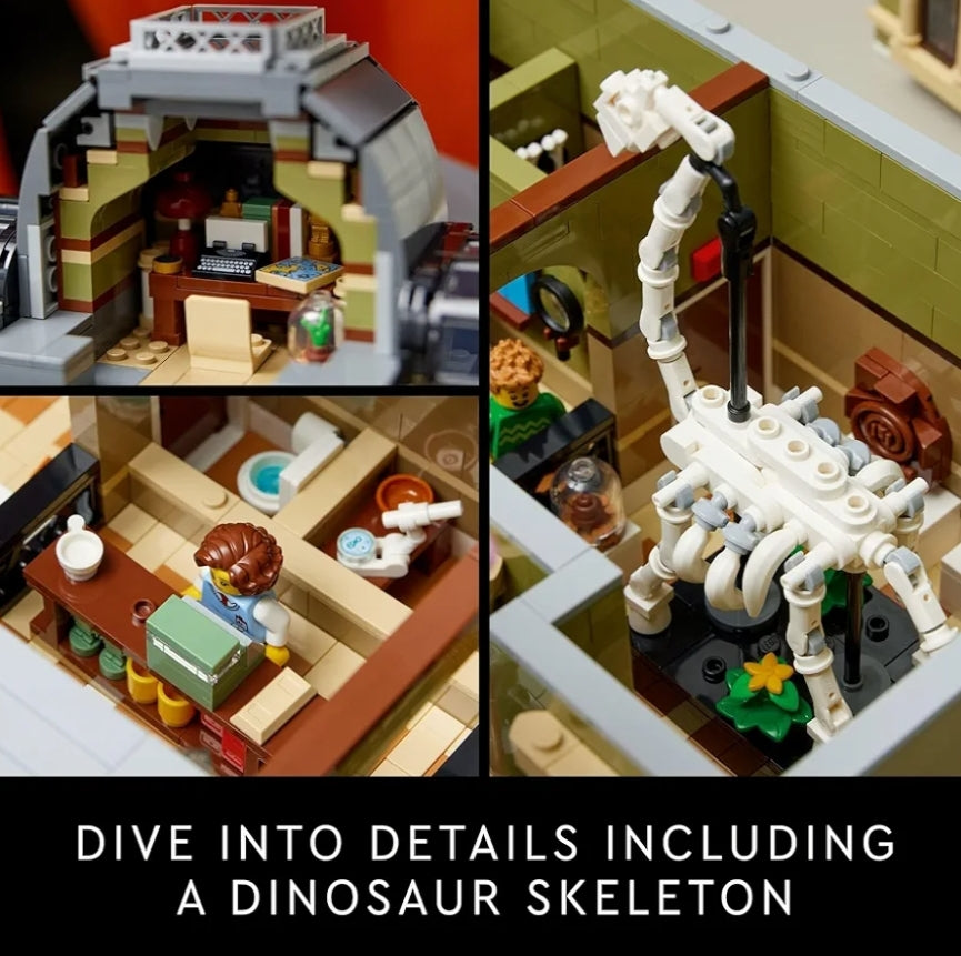 LEGO Icons Natural History Museum Building Kit - Build and Display Lovers of Museums, Dinosaurs, Science and Geology, Addition to The Modular Buildings Collection (10326)