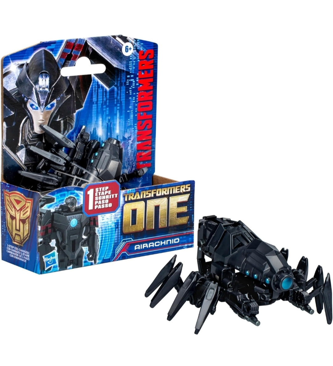 Transformers One Cog Changer Airachnid 4-Inch Robot Action Figure, Interactive Toys for Boys and Girls Ages 6 and Up