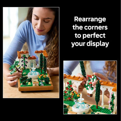 LEGO Icons Fonteintuin Boustel - Selfdoenstel vir Volwassenes, Ouderdomme 18+ - Miniatuur Handwerkboublokke met Sipresse en Wingerdstokke