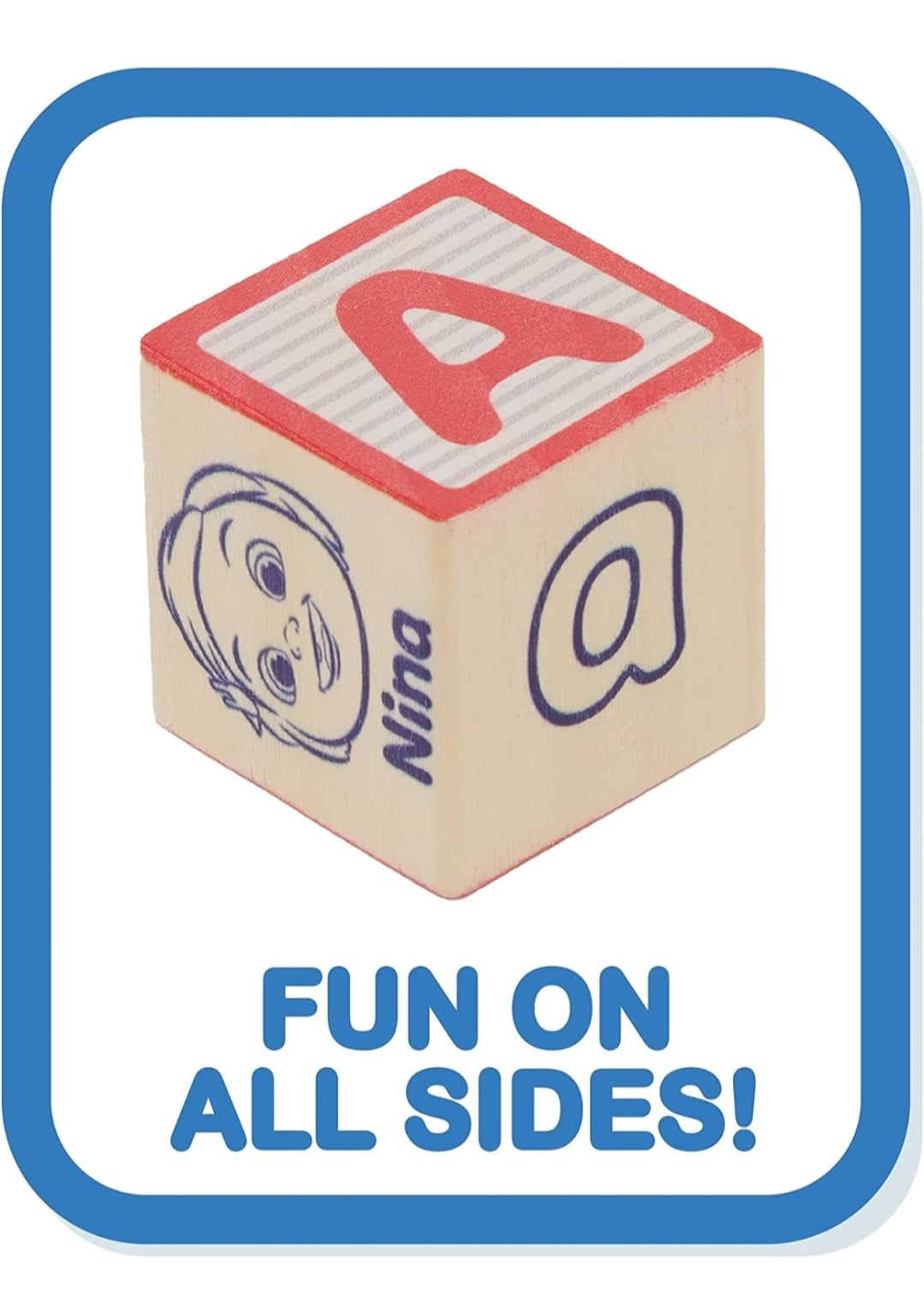 CoComelon 51-Piece Classic ABC Wooden Block Set, Preschool Building Toys, Learning and Education, Officially Licensed Kids Toys for Ages 18 Month, Amazon Exclusive
