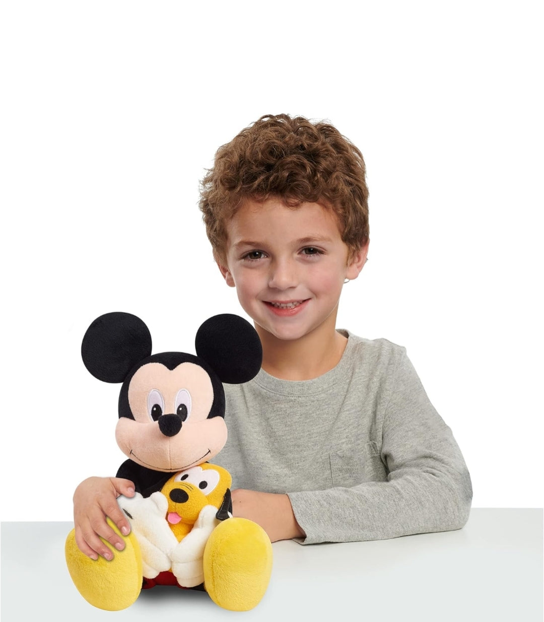 Disney Classics Lil Friends Mickey Mouse and Pluto 11.5" Large Plushie Stuffed Animal - Kids Toys for Ages 2 Up by Just Play
