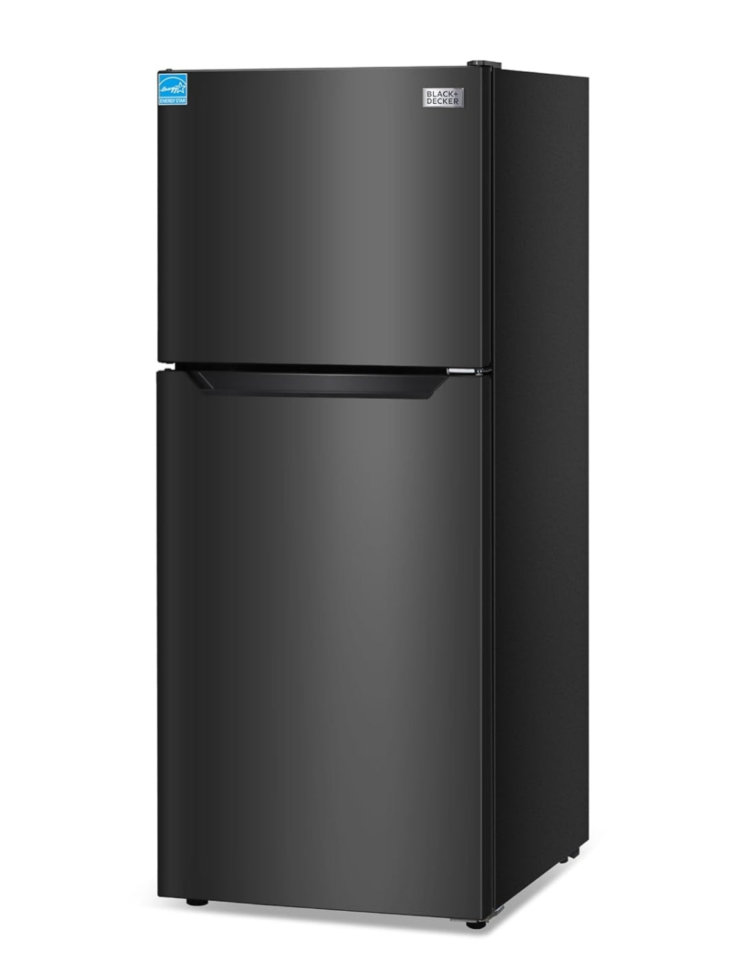 BLACK+DECKER 10 Kvt. Vt. Yskas met Bo-vrieskas, 2-deur Yskas met Bo-vrieskas en Verstelbare Temperatuurbeheer, ENERGY STAR, BR1000HB, Swart