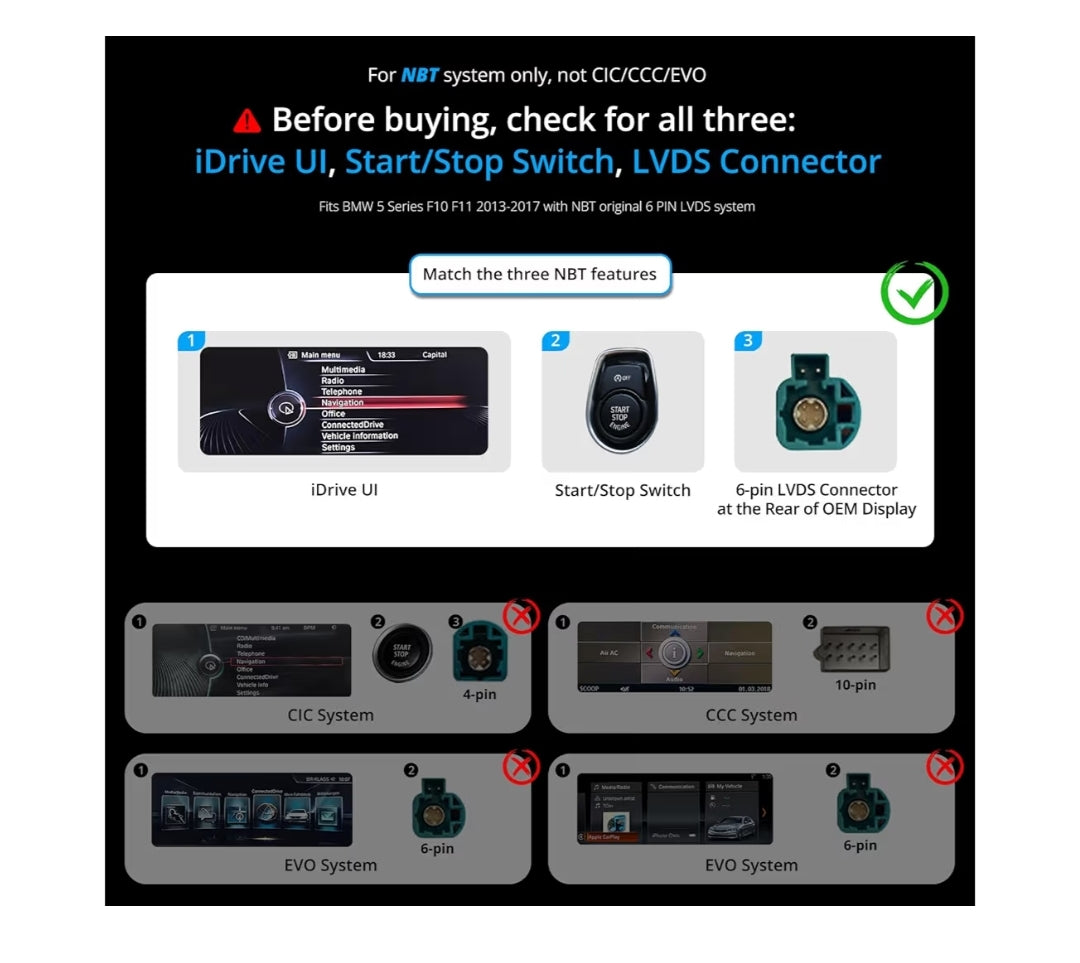 12.3" 6G+128G Android-motorstereo versoenbaar met BMW 5 Reeks F10 F11 2013-2017 NBT Stelsel, 4G LTE, Draadlose CarPlay & Android Auto, GPS-opsporing, SCVC,DSP 32Band EQ