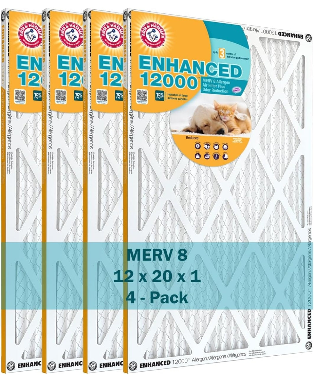 Arm & Hammer Enhanced Air Filter - (4-Pack)