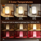 (2 Pack) RGB Touch Bedside Lamp for Nightstand, 3 Color Temperatures Rechargeable Battery Night Light, Dimmable Mood Lighting