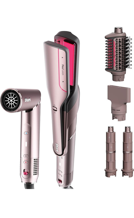 Shark FlexFusion Hair Straightener & Powerful Hair Dryer with Fusion Brush - NEW