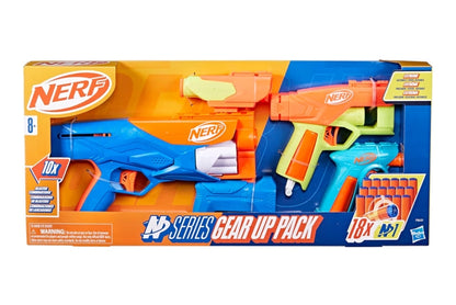 Nerf N Series Gear Up Pack - 3X Blasters, 18 Nerf N1 Darts - Outdoor Games (Ages 8+)