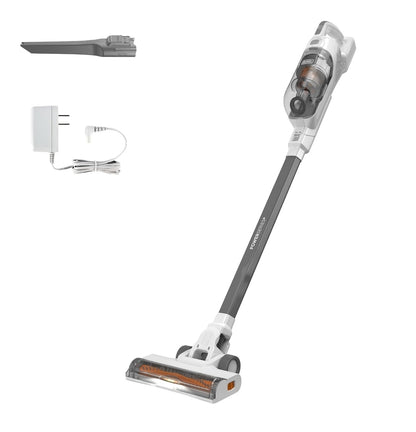 BLACK+DECKER POWERSERIES+ 20V MAX Koordlose Stokstofsuier met LED Vloerligte, Liggewig, Multi-Oppervlak (BHFEA520J), Grys