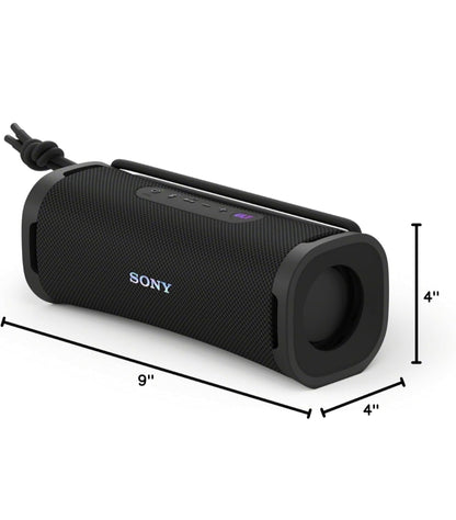 Sony ULT Field 1 Waterdigte Draagbare Bluetooth-luidspreker, Verbeterde Bas, 12 uur battery, IP67 gegradeer stofdig skokbestand roesbestand, Afneembare band - Swart