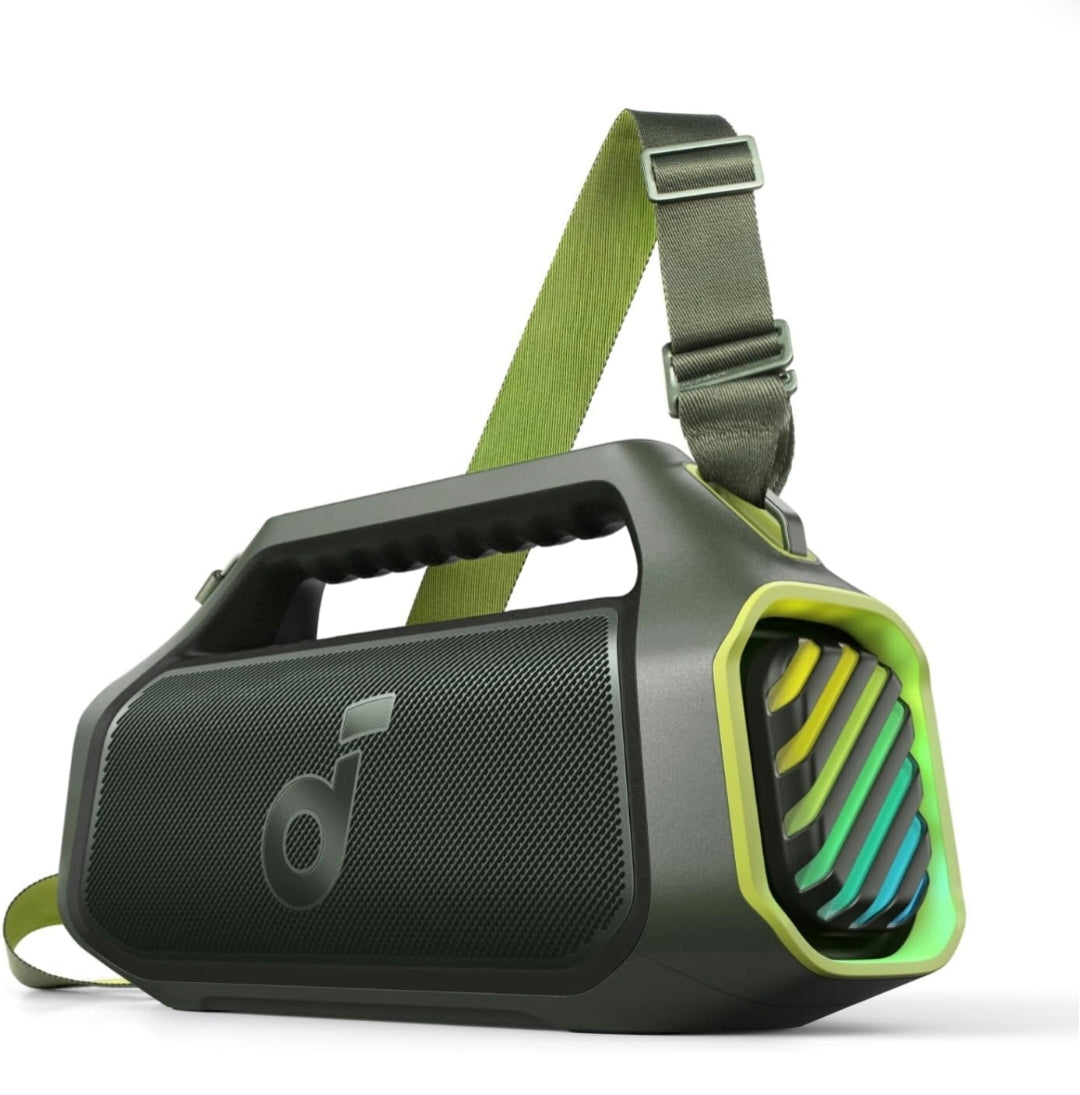 Soundcore Boom 2 Plus By Anker, Outdoor Speaker, 140W, 2+2 Channel, BassUp 2.0, 20H Playtime, Fast Charge, IPX7 Waterproof, RGB Lights, Power Bank, Bluetooth 5.3, Portable for Outdoors, Camping, Beach
