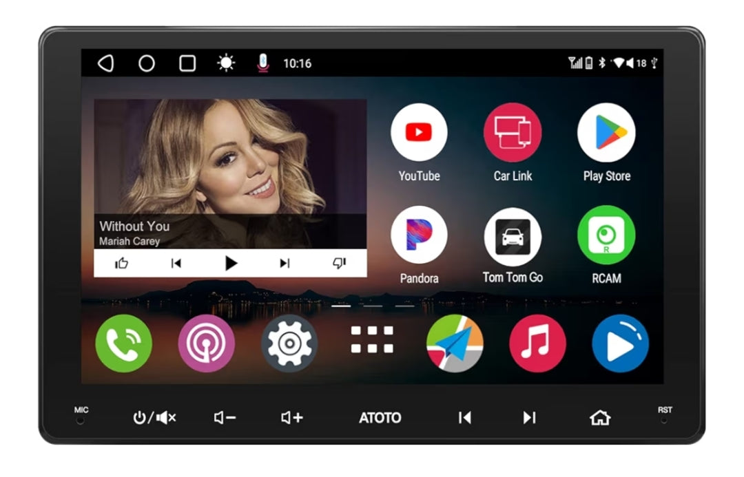 9" Car Stereo, Double-DIN Radio, Wireless CarPlay & Wireless Android Auto, Mirror Link, GPS Tracking，in-Dash Navigation, Dual Bluetooth
