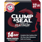 ARM & HAMMER Clump & Seal Platinum, Complete Odor Sealing Clumping Cat Litter (37 Lbs)