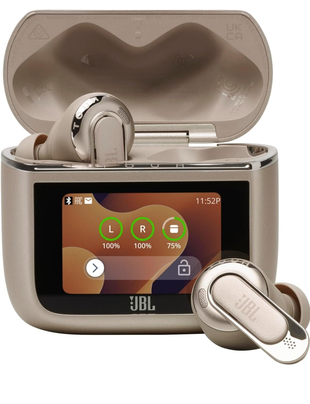 JBL Tour Pro 3 - True Wireless Noise Cancelling Earbuds with Smart Charging Case - (Latte)