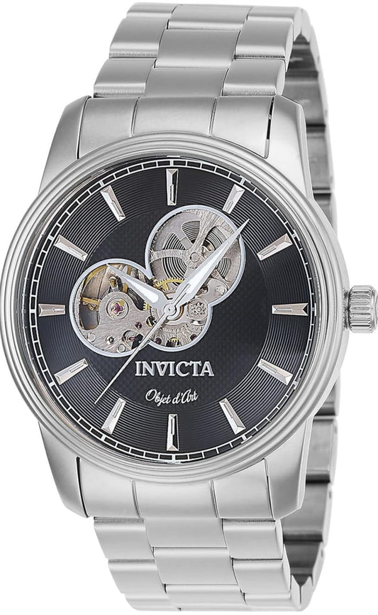 Invicta Objet D Art Outomatiese Swart Skakel Manshorlosie 27559