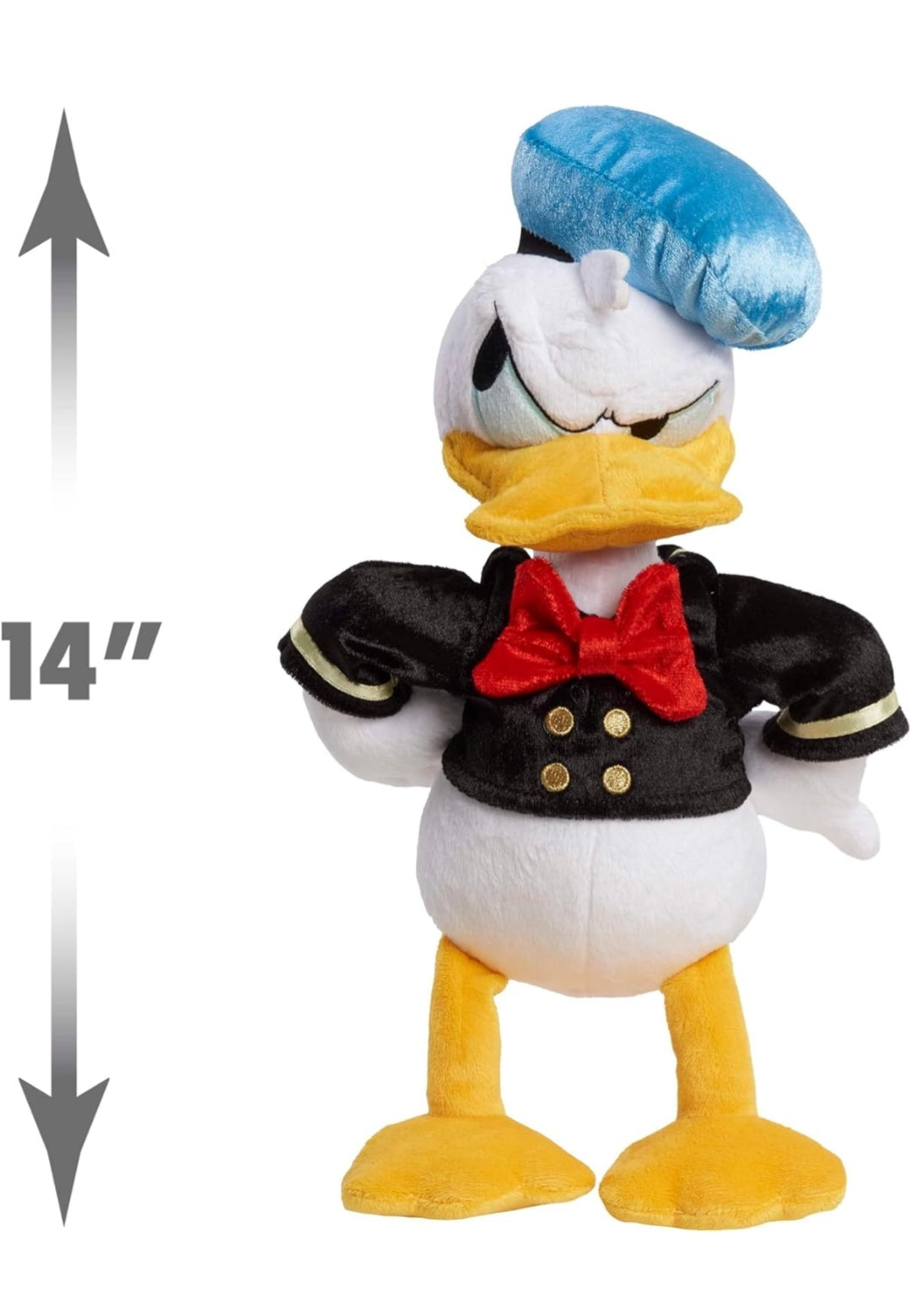 Just Play Disney Classics Donald Duck 90th Anniversary 14-inch Collector Plush Stuffed Animal, Duck, White, Kids Toys for Ages 2 Up