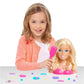 Barbie Fashionistas 8-Inch Styling Head, Blonde, 20 Pieces Include Hair Styling Accessories, Kids Toys for Ages 3 Up by Just Play
