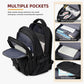 College Backpack, Travel Laptop Backpacks, Large Kids School Bag for Teens Girls Boys Students Bookbag Fit for 15.6 Inch Computer Waterproof Business Work Back Pack for Women Men Daypack Black