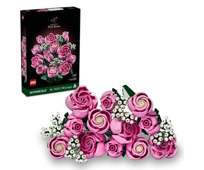 LEGO Botanicals Ruiker Pienk Rose Kunsblomme – Boublokke – Blomme vir Huis- of Kantoordekor, Rak of Kamerdekor