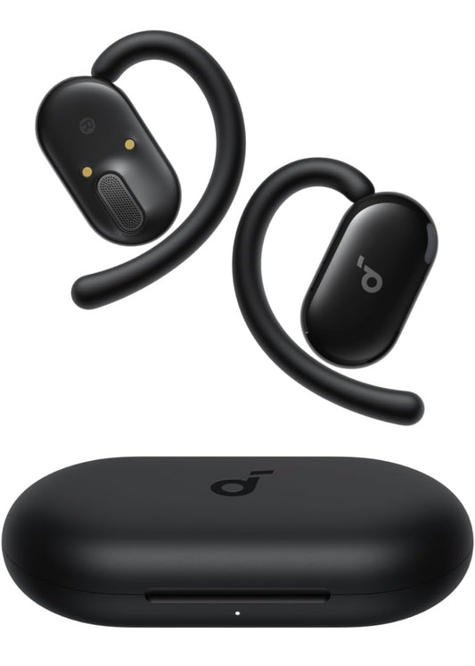 Soundcore V20i deur Anker Oopoor-oorfone, Verstelbare Oorhakies, Ultra-Gemak, Stewige Pasvorm, Kragtige Klank, Duidelike Oproepe, IP55, 36H Speeltyd, Bluetooth 5.4 Draadlose Oorfone, Meervoudige Puntverbinding