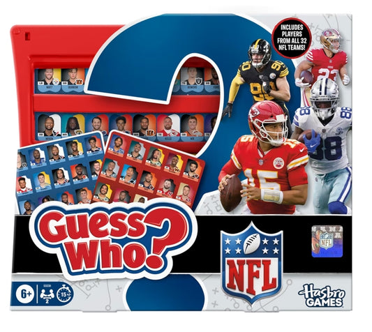 Guess Who? NFL Edition Board Game for Kids and Families | Ages 6+ | 2 Players - Football Games