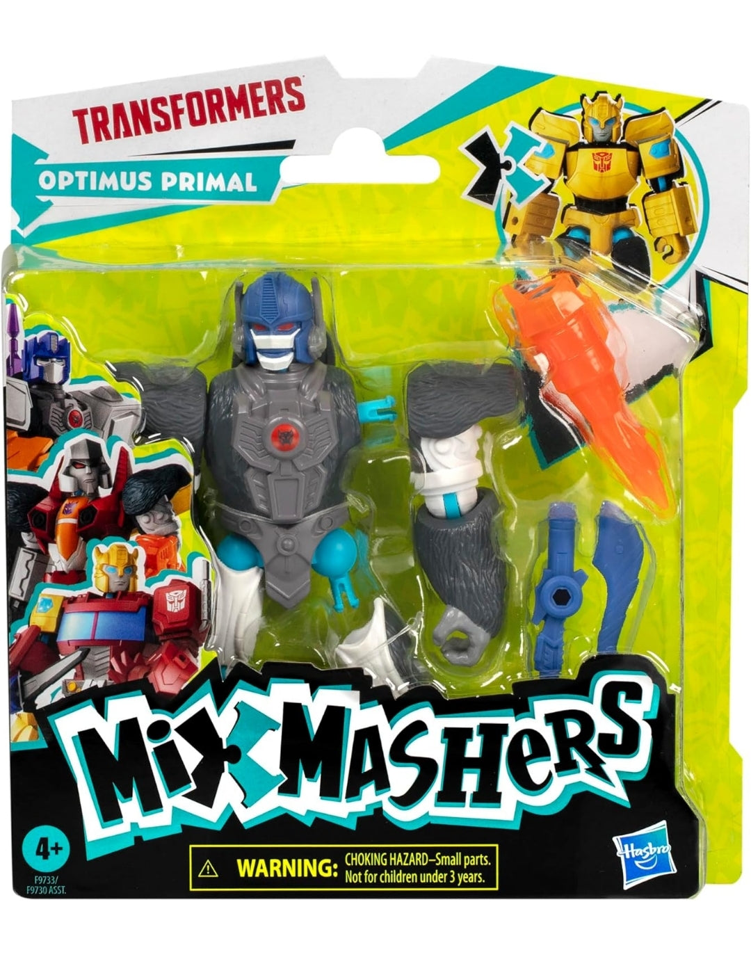 Transformers MixMashers Optimus Primal Custom Mix-and-Match Action Figure & Accessories, 5-Inch-Scale (12 cm) Robot Toys for Kids Ages 4+