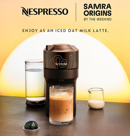 Nespresso Vertuo Pop+ Koffie- en Espressomasjien deur De'Longhi, Samra Origins deur The Weeknd - Vertuo Buna Geel