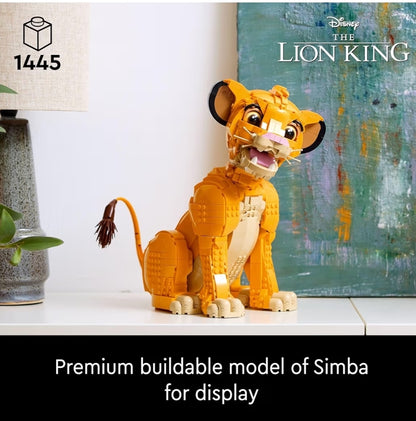 LEGO Disney Jong Simba Die Leeukoning Boustelle vir Volwassenes - Boubare Disney-beeldjie vir Uitstalling