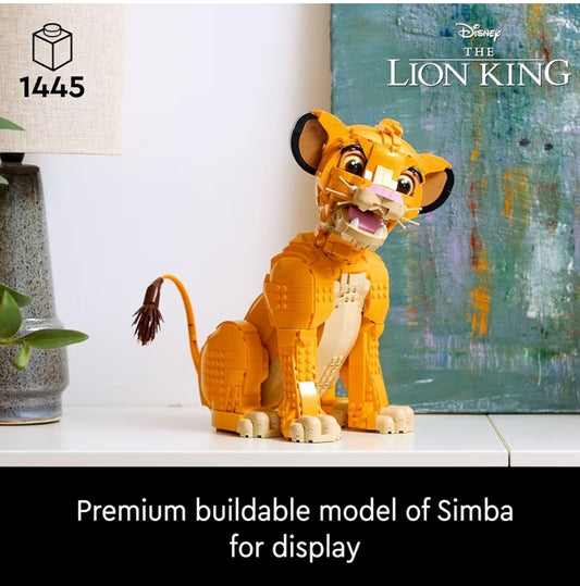 LEGO Disney Young Simba The Lion King Building Sets for Adults - Buildable Disney Figurine for Display