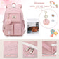 Backpack for Girls Laptop Backpacks 15.6 Inch College Cute Bookbag Anti Theft Primary Elementary School Bag Casual Daypack for Students Teens Girl Women (Pink)