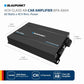 BLAUPUNKT BPA-E604 4-Channel Class AB Car Amplifier - 1800W Max Power, Bridged 360W RMS - Compact Design for Superior Sound Clarity