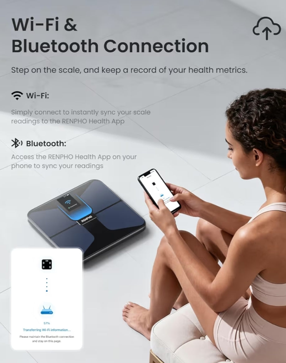 Smart Digital Food Scale with Nutritional Calculator and Smart Body Scale with BMI, Body Fat, Muscle Mass