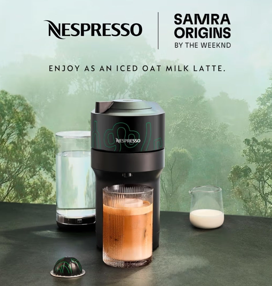 Nespresso Vertuo Pop+ Coffee and Espresso Maker by Breville, Samra Origins by The Weeknd, Double Espresso, Light Roast - 20CT Pods