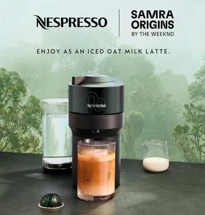 Nespresso Vertuo Pop+ Koffie- en Espressomasjien deur Breville, Samra Origins deur The Weeknd, Dubbel Espresso, Ligte Roostering - 20 Kapsules