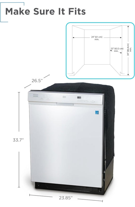 BLACK+DECKER 24" Ingeboude Skottelgoedwasser, 12-Plekkestel Kapasiteit met Vlekvrye Staal Bad, Skottelgoedwasser met 6 Wasprogramme, Lae Geraas, ENERGY STAR Gesertifiseer, BDW200MW, Wit