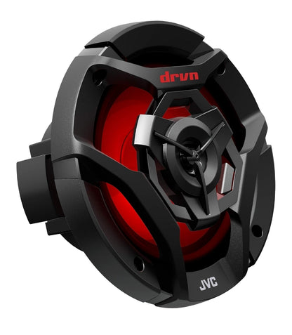 JVC CS-DR621MWL 6.5 Duim Motor & Marine, Motorsports, Motorklank Stereo 2-rigting Luidsprekers met Koel Ingeboude RGB LED-ligte, Weervast IPX5, 260 Watt, UV-beskermde Roosters Ingesluit - Wit