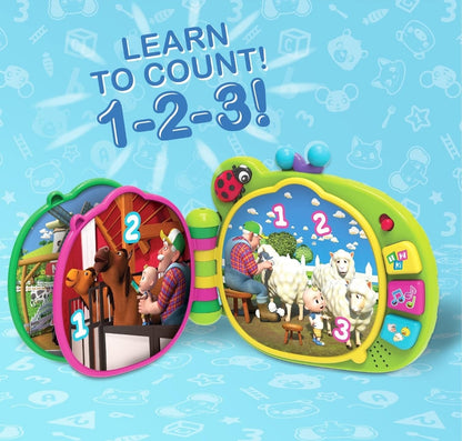 CoComelon Learning Book Interactive Toy for Toddlers, 3 Learning Modes, Music, 50 Learning Phrases, Officially Licensed Kids Toys for Ages 18 Month