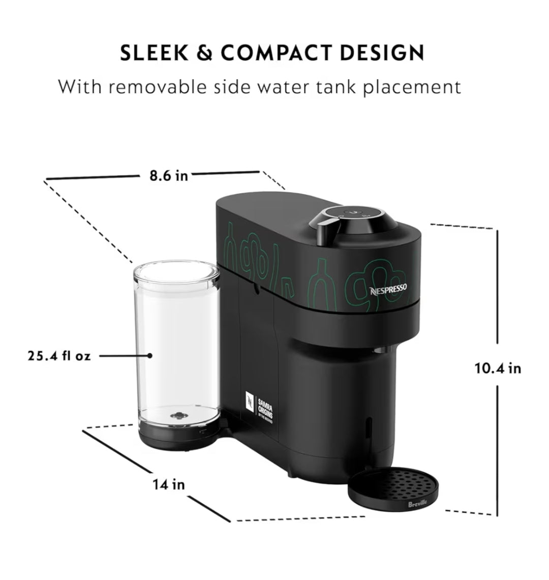Nespresso Vertuo Pop+ Coffee & Espresso Maker by Breville, Vertuo Metad Green Machine & Nespresso Aeroccino3 milk frother