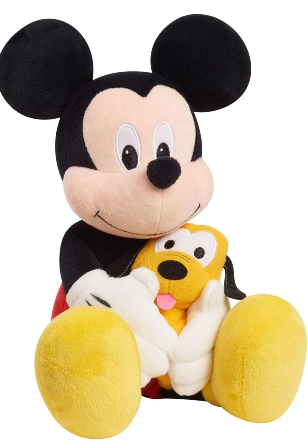 Disney Classics Lil Friends Mickey Mouse and Pluto 11.5" Large Plushie Stuffed Animal - Kids Toys for Ages 2 Up by Just Play