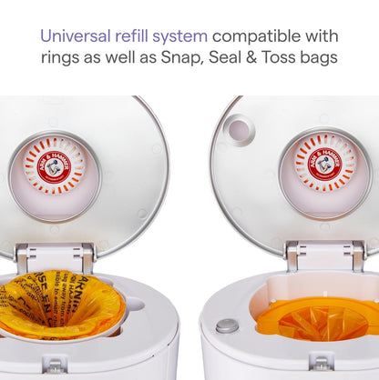 Munchkin STEP Diaper Pail by Arm & Hammer Includes 1 Snap, Seal & Toss Bag, 1 Starter Refill Ring
