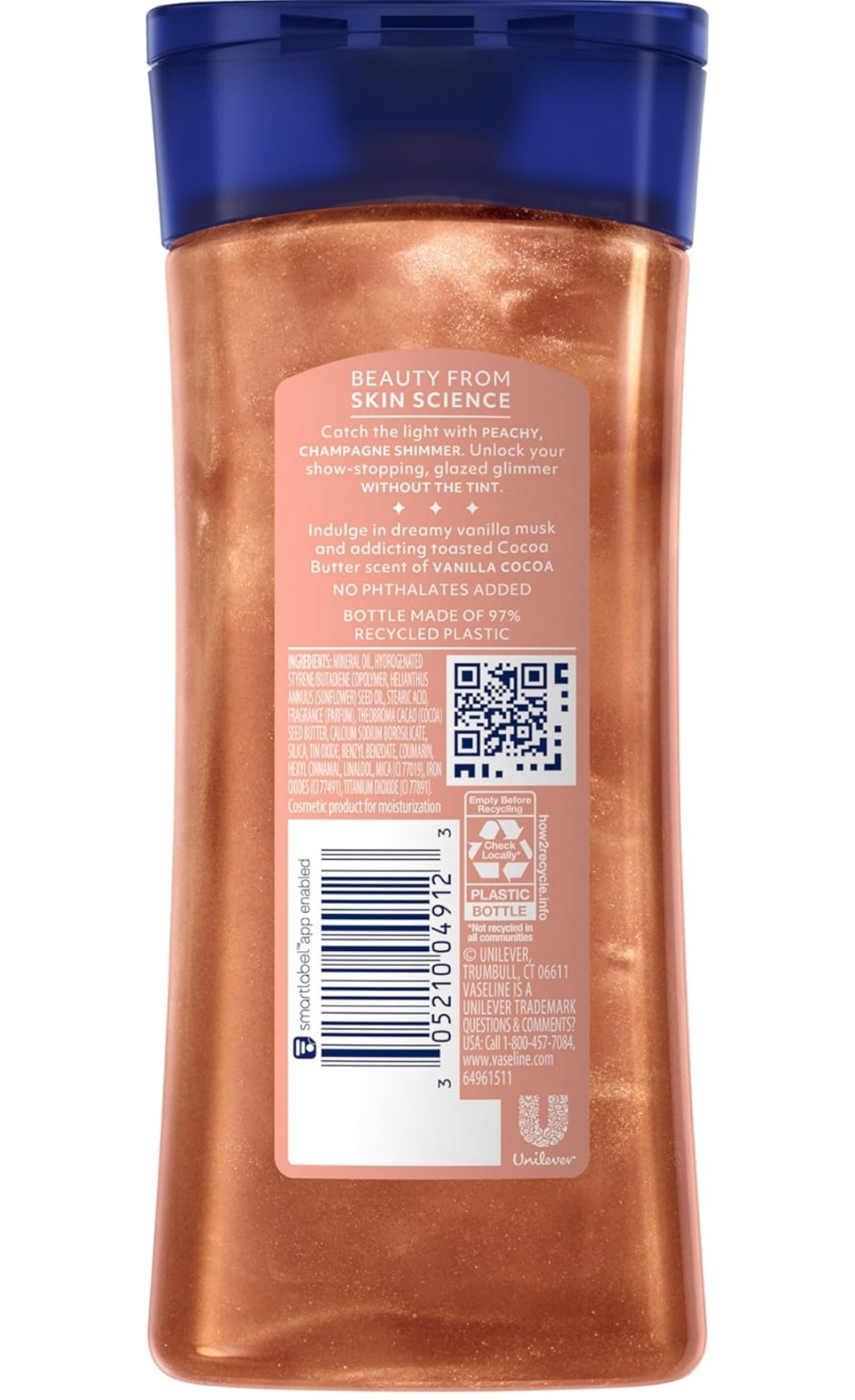 Vaseline Skin Care Shimer Gel Oil 6.8 fl oz (2 PCS)