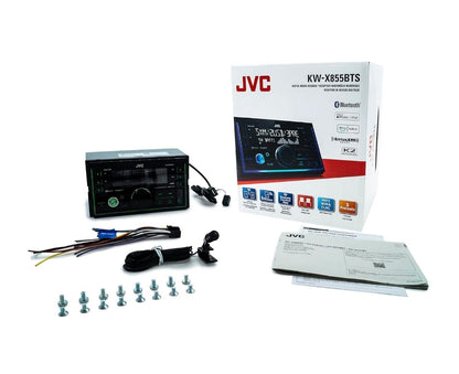 JVC KW-X855BTS Bluetooth-motorstereo digitale media-ontvanger met USB-poort, AM/FM-radio, MP3-speler, Alexa, Android, iPhone, dubbel-DIN, 13-band EQ …