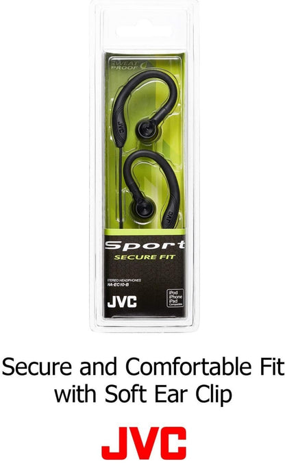 JVC Oorknip-oordop Sport-oordop Oorknip Swart (HAEC10B) (HA-EC10B)