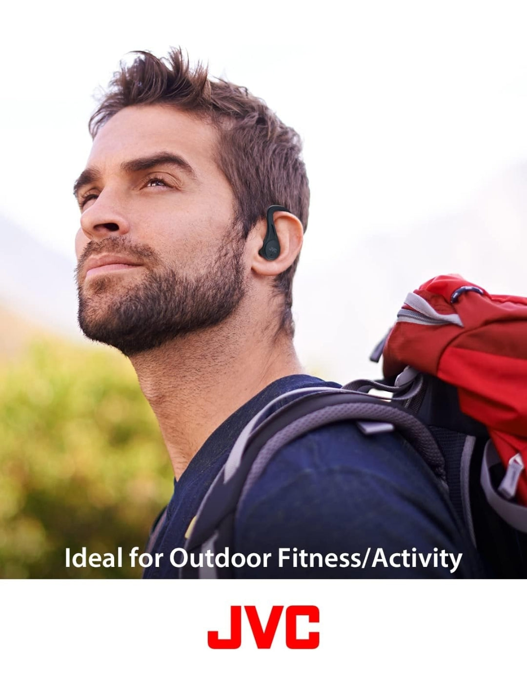 JVC Sport True Wireless Oorfone, Liggewig en Kompak, Lang Batterylewe (tot 30 Uur), Klank met Neodymium Magneet Drywer, Waterweerstand (IPX5) - HAEC25TA (Blou)