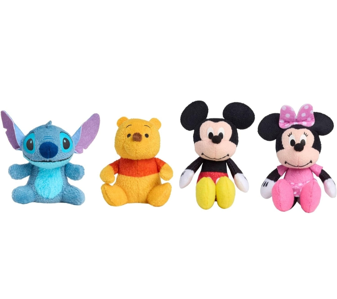Just Play Disney Littlest Friends Plush (4-Pack) 3" Stuffed Animals - Kids Toys for Ages 3 Up