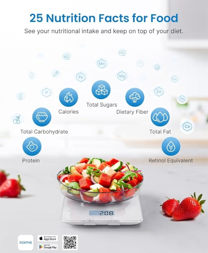Smart Food Scale with Nutritional Calculator for Body Weight
