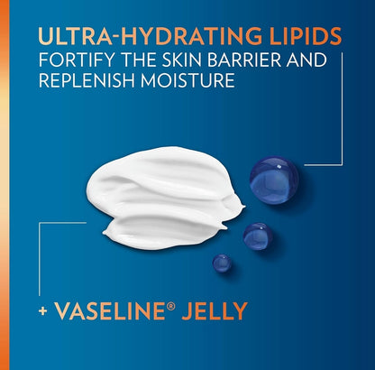 Vaseline Men Fast Absorbing 3-in-1 Face, Hands & Body Lotion for Men, 4 pack For Dry Skin,Absorbs in Just 15 Seconds for Moisturized Skin 20.3 Oz